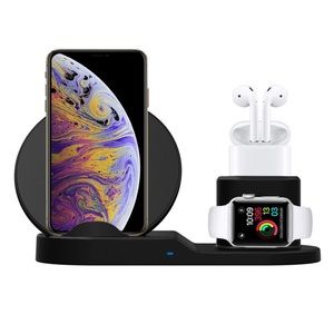 Black 3 in 1 Wireless Charger Dock